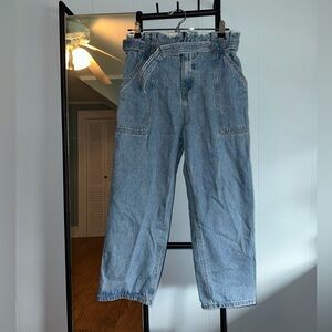Signature Blue Denim Gathered Waist Jeans